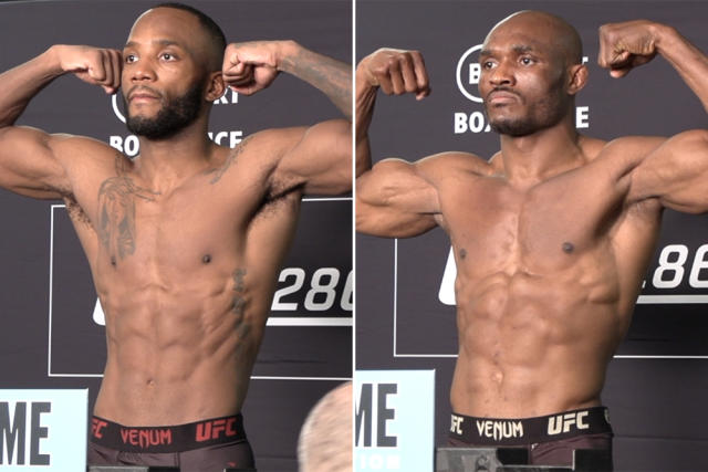 Leon Edwards v Kamaru Usman: Rivals make weight for UFC 286 welterweight title bout